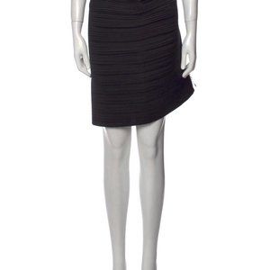 Black Lanvin zippered skirt U.S. size 8 size 40 raw edges